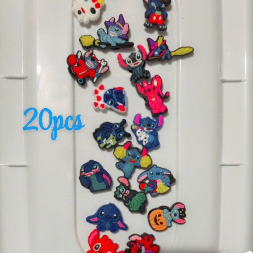 Colorful Cartoon Shoe Charms Set Stitch